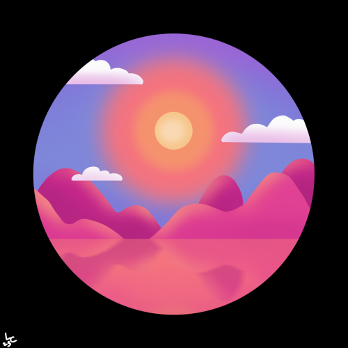 Pink Planet Sunset